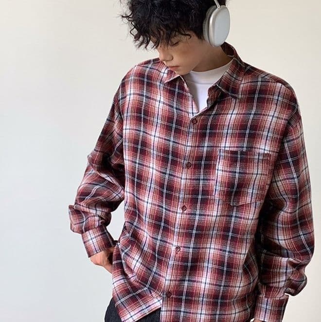 柄シャツ ゆったりシルエット柄シャツ