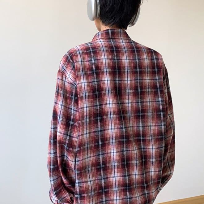 柄シャツ ゆったりシルエット柄シャツ