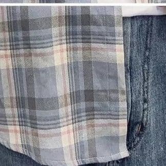 柄シャツ 格子柄ゆったり長袖シャツ
