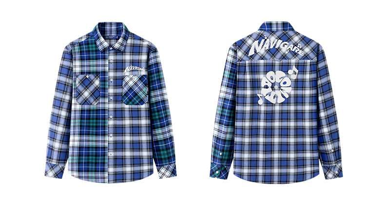 ゆったりカジュアル柄シャツ