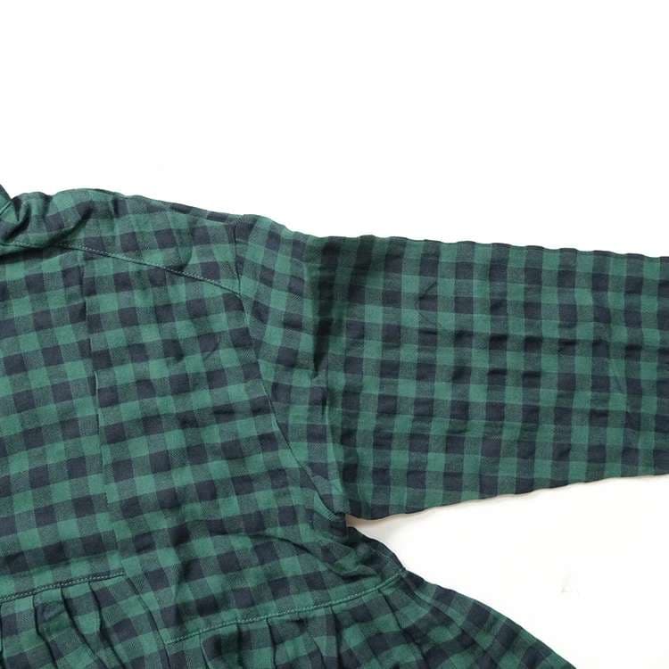 柄シャツ ふんわりシルエットチェックブラウス