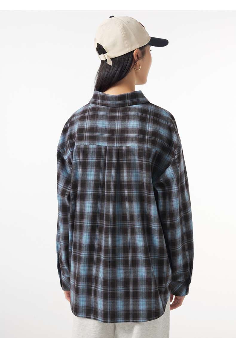 シンプル カジュアル 柄シャツ