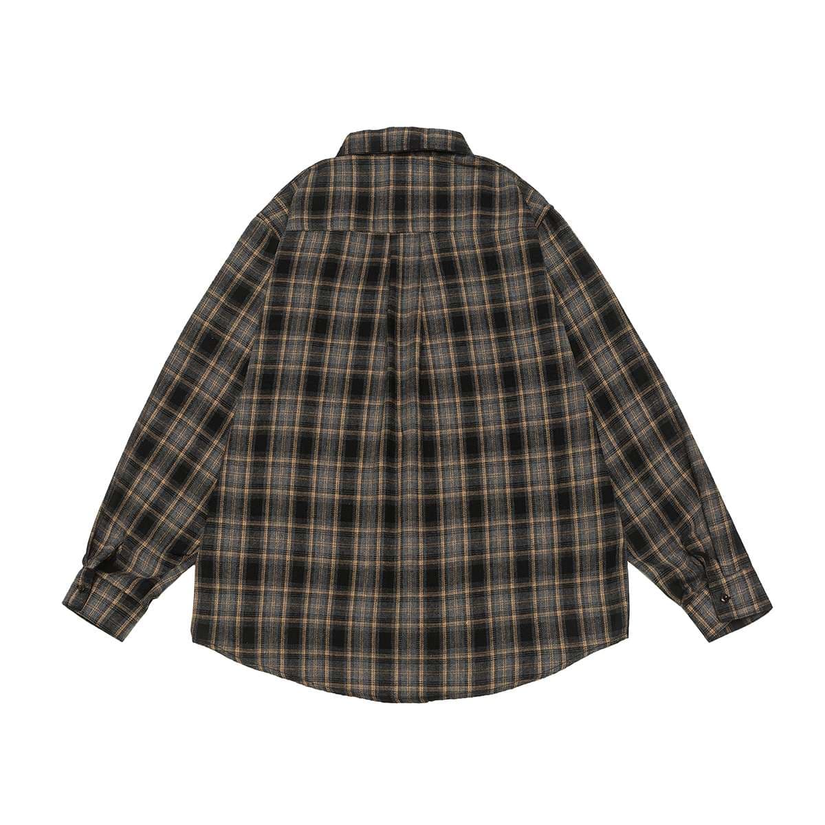 クラシック風格チェック柄シャツ