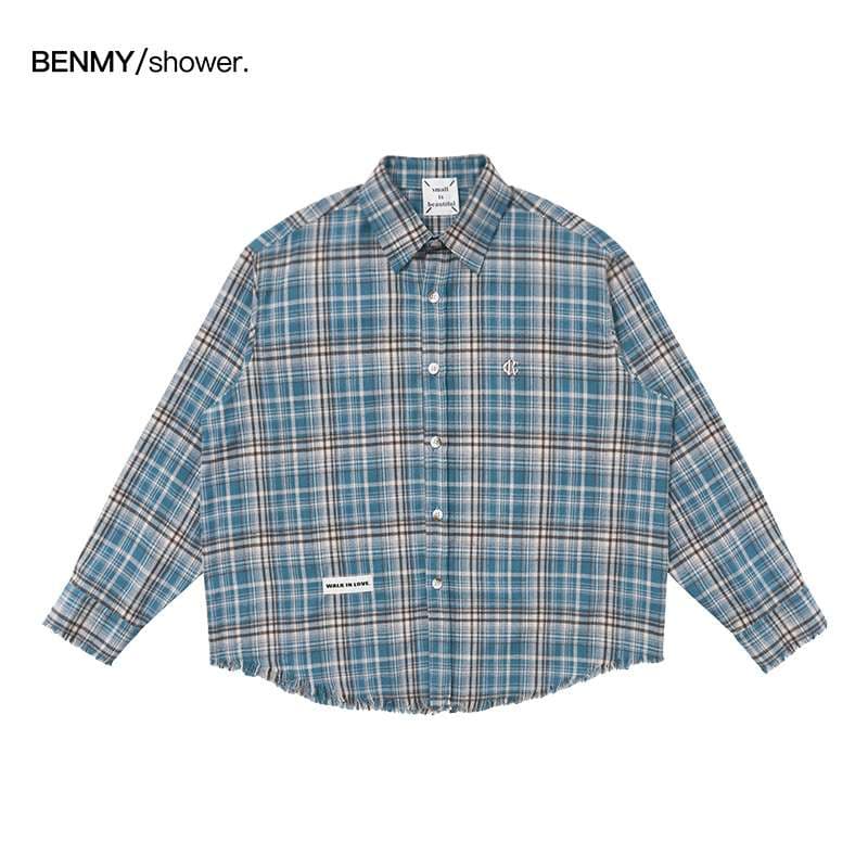 柄シャツ ゆったりシルエットのフランネルシャツ