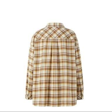 チェック柄シャツ ゆったりシルエット チェック柄 長袖シャツ