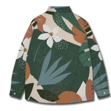 花柄シャツ　トロピカルリゾート花柄シャツ