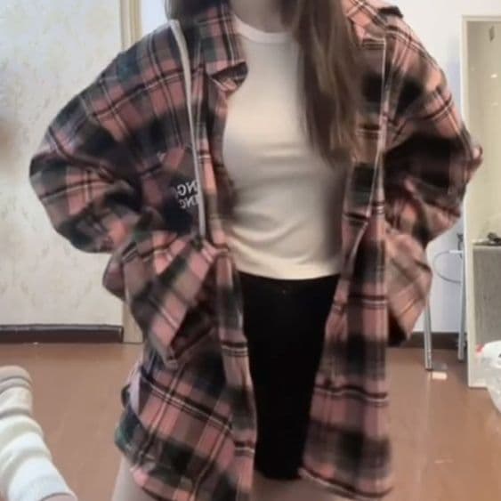 柄シャツ 柄シャツ クラシカルオーバーサイズチェックシャツ