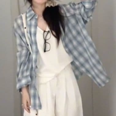 柄シャツ 涼やか爽快チェック柄シャツ