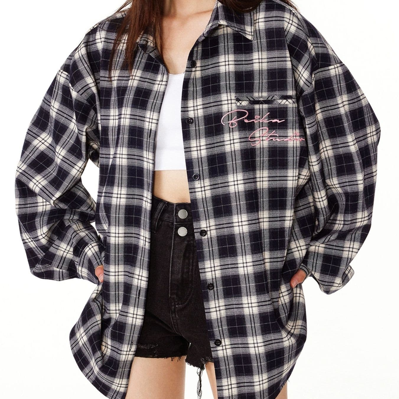 柄シャツ 柄シャツ クラシックタータンオーバーシャツ