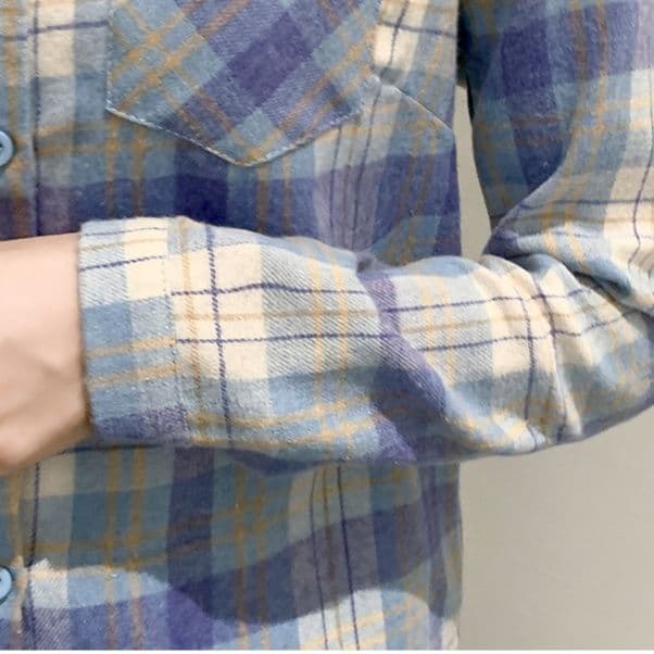 柄シャツ 柄シャツ 優美格子柄コットンシャツ