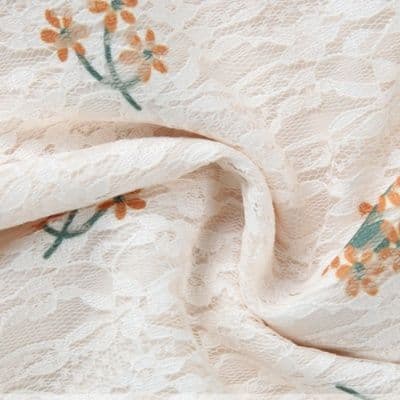 柄シャツ 柄シャツ 優美な小花刺繍 パフスリーブブラウス