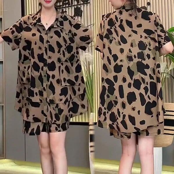 柄シャツ 野性的優雅セットアップシャツ
