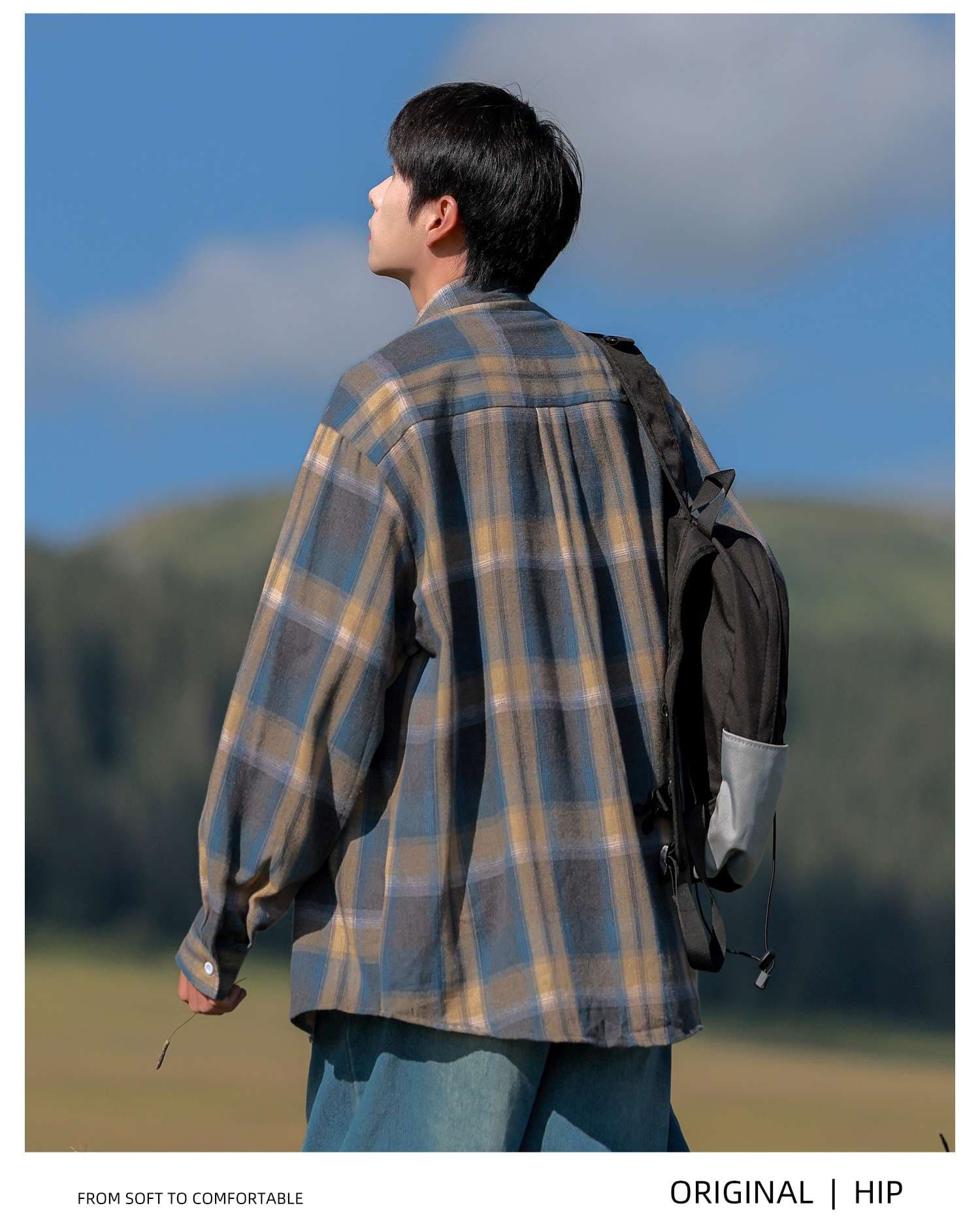 チェック柄シャツ ゆったりシルエット チェック柄 長袖シャツ