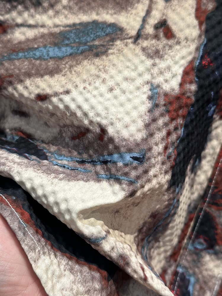 柄シャツ 芸術的筆遣い 半袖総柄シャツ