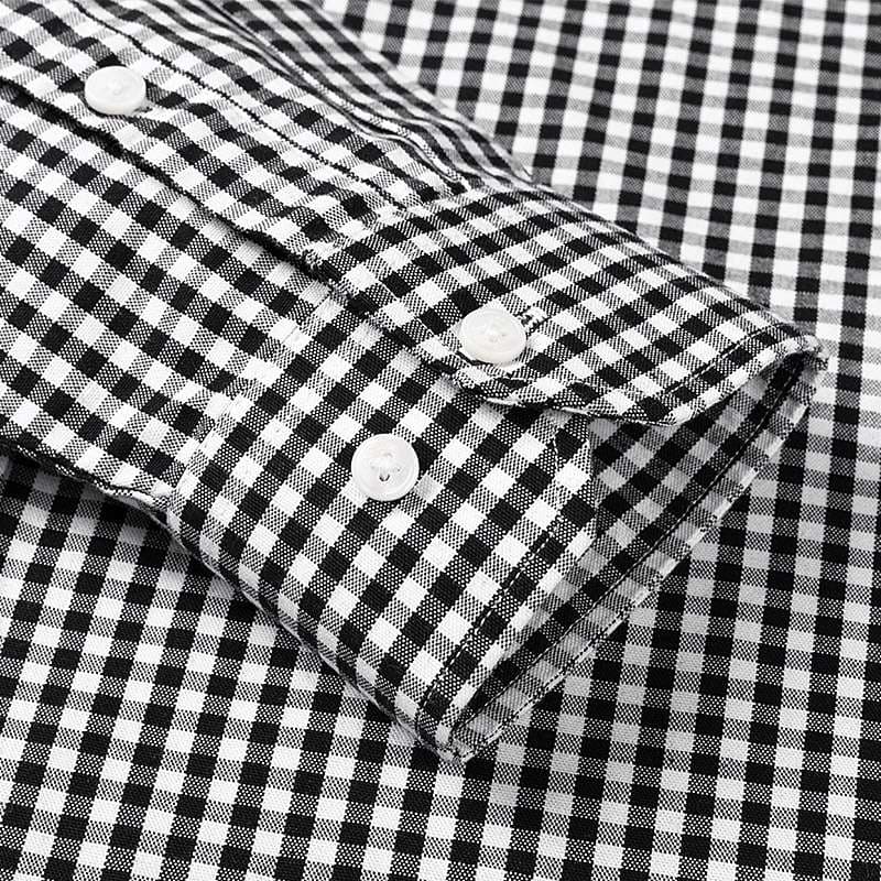 チェック柄シャツ しなやか格子模様ボタンダウンシャツ