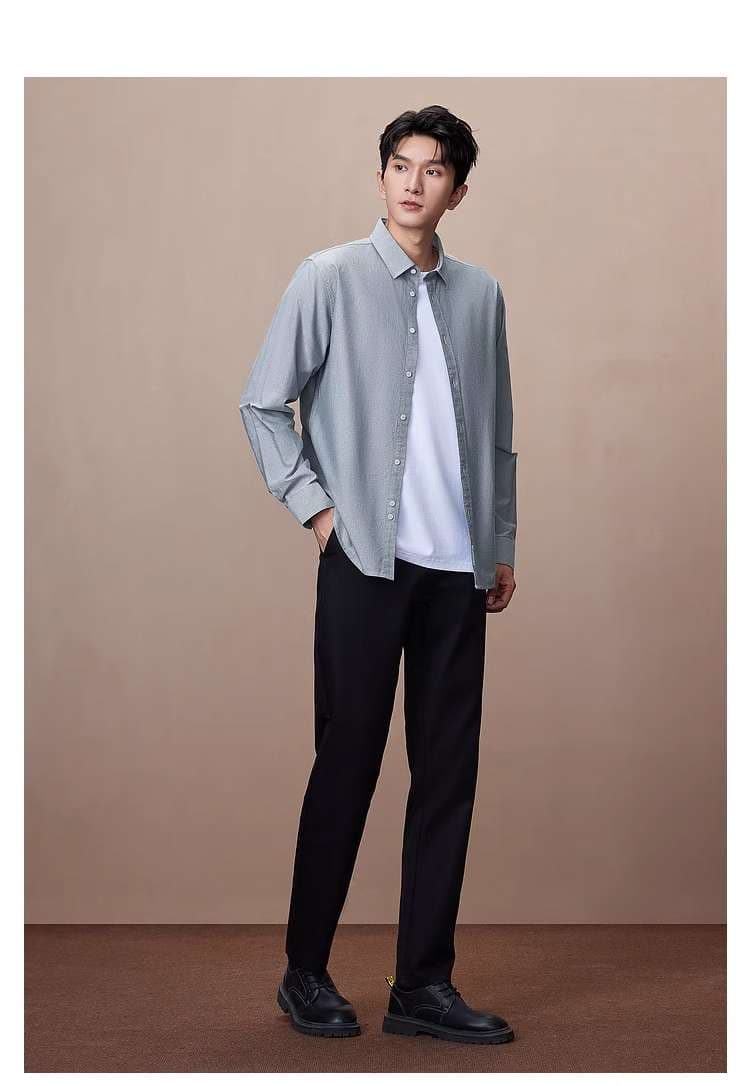 【除外】白柄シャツ　やわらかコットン柄シャツ・白柄シャツ