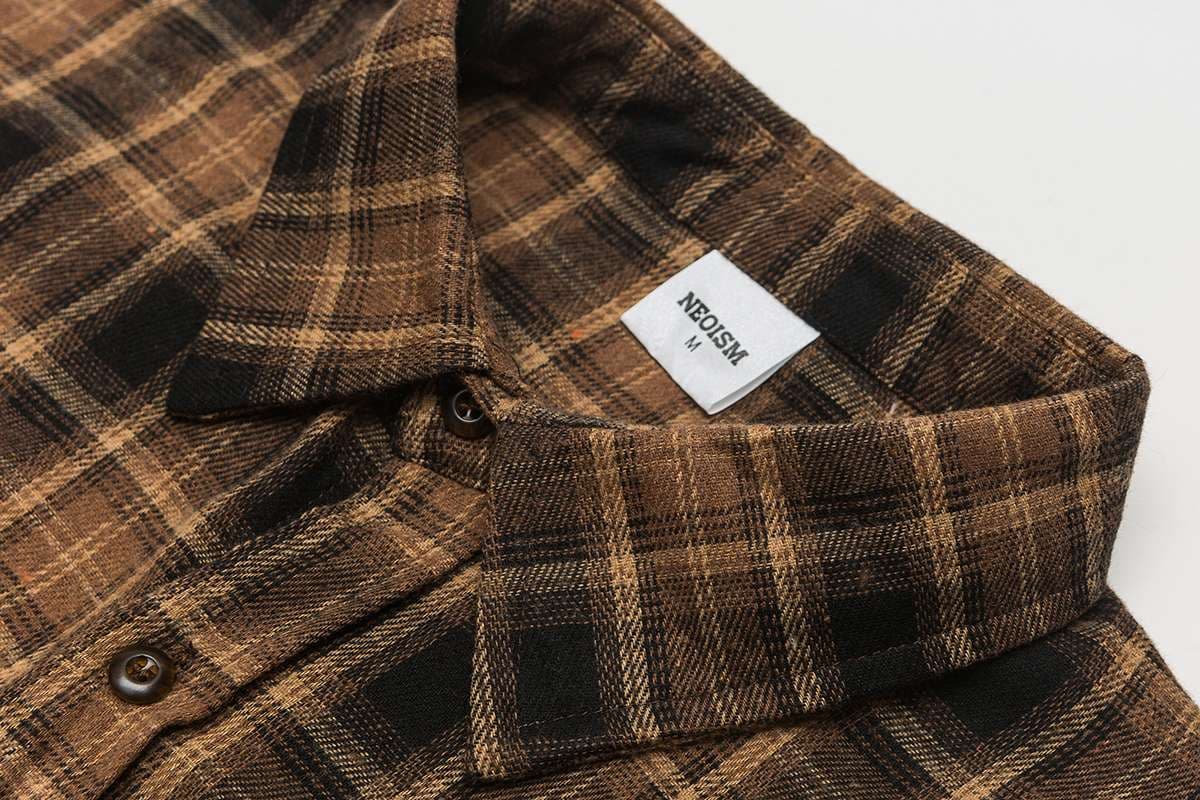 クラシック風格チェック柄シャツ