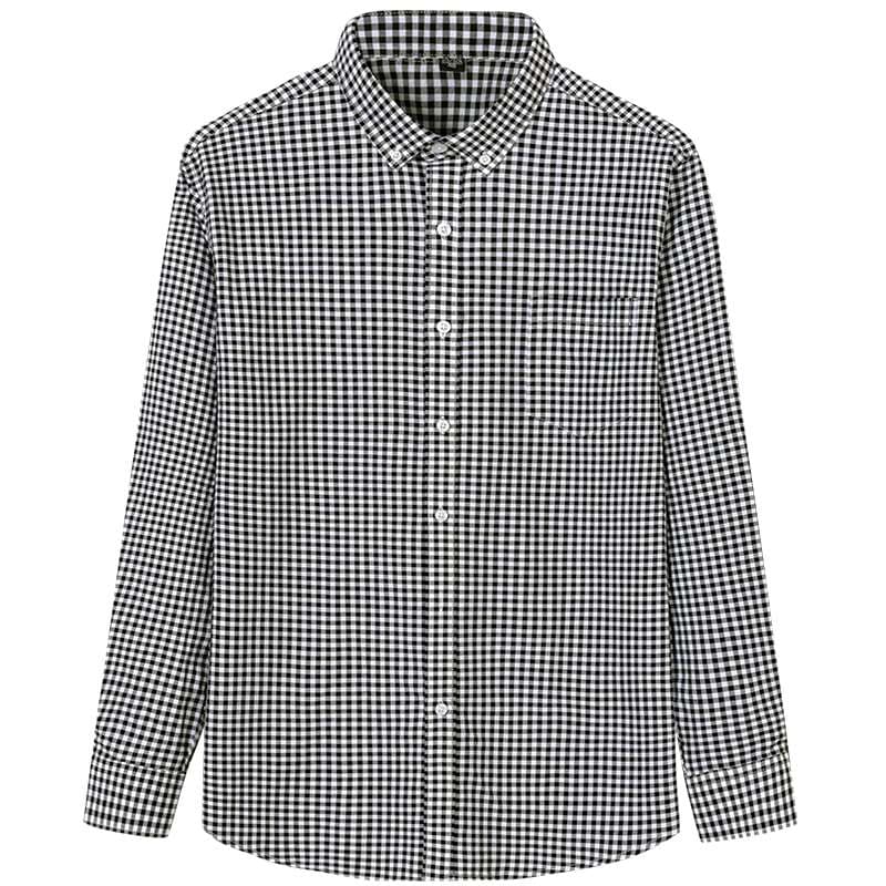 チェック柄シャツ しなやか格子模様ボタンダウンシャツ