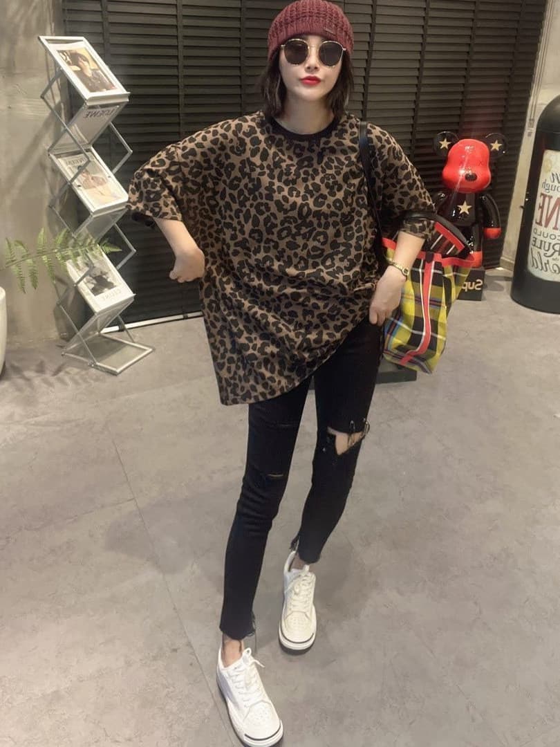 柄シャツ 野性美あふれる豹柄リラックスシャツ