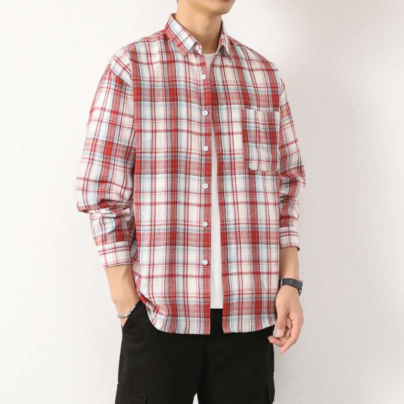 チェック柄シャツ　ゆったりシルエット チェック柄シャツ