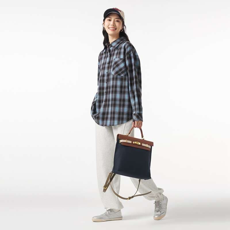 チェック柄シャツ ゆったりチェック柄 カジュアルシャツ