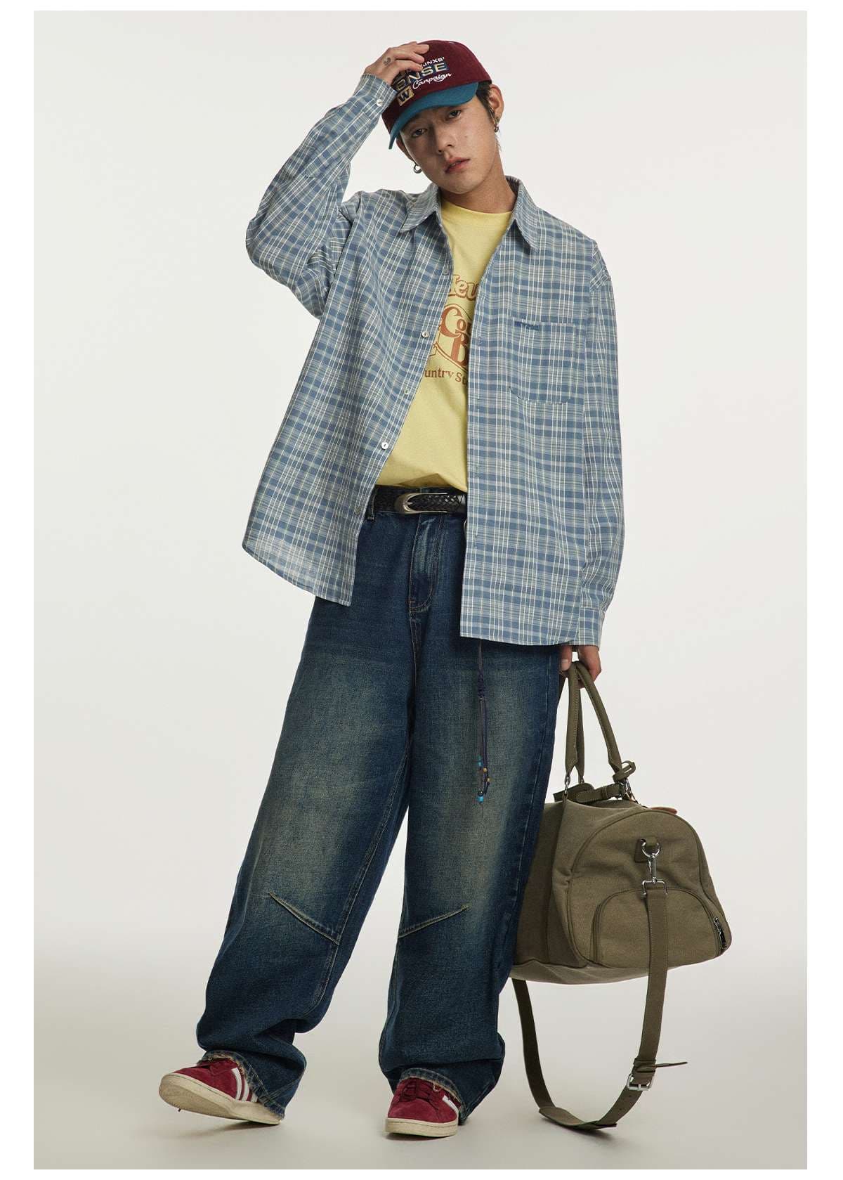柄シャツ レトロ感漂うクラシックチェックシャツ