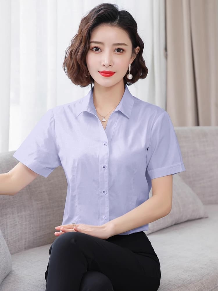 柄シャツ シンプル上質ベーシックシャツ