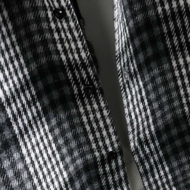 柄シャツ レトロ調ゆったりチェックシャツ