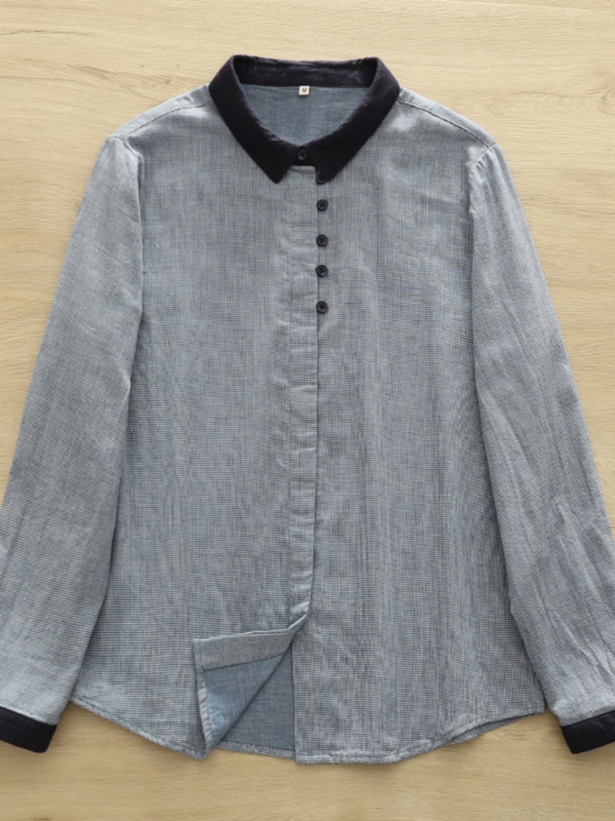 柄シャツ 切り替え襟の上質チェック柄シャツ