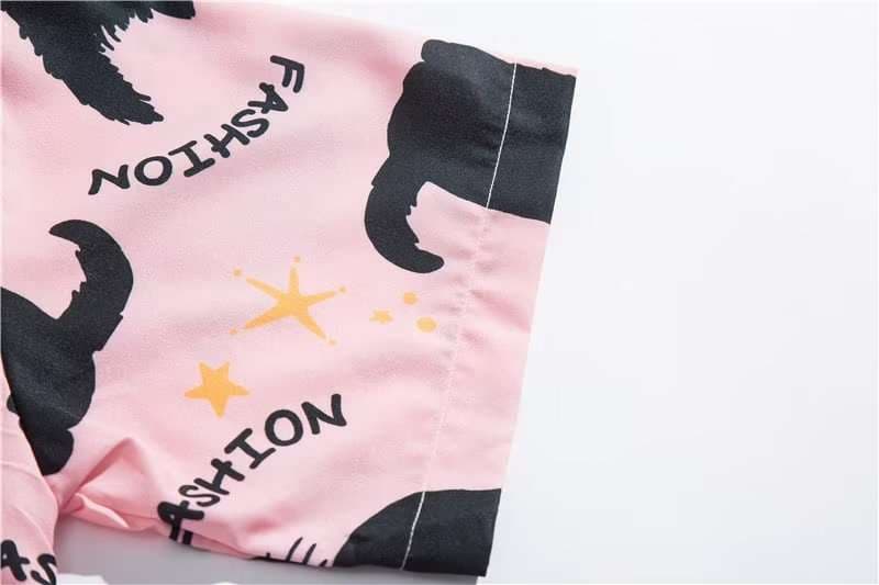 ゆるかわ黒猫 シルエット柄シャツ