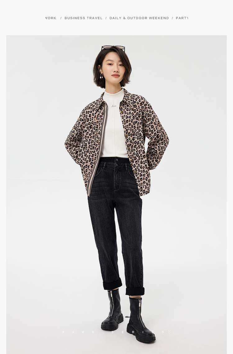 ヒョウ柄シャツ　大人の遊び心 ヒョウ柄シャツブラウス