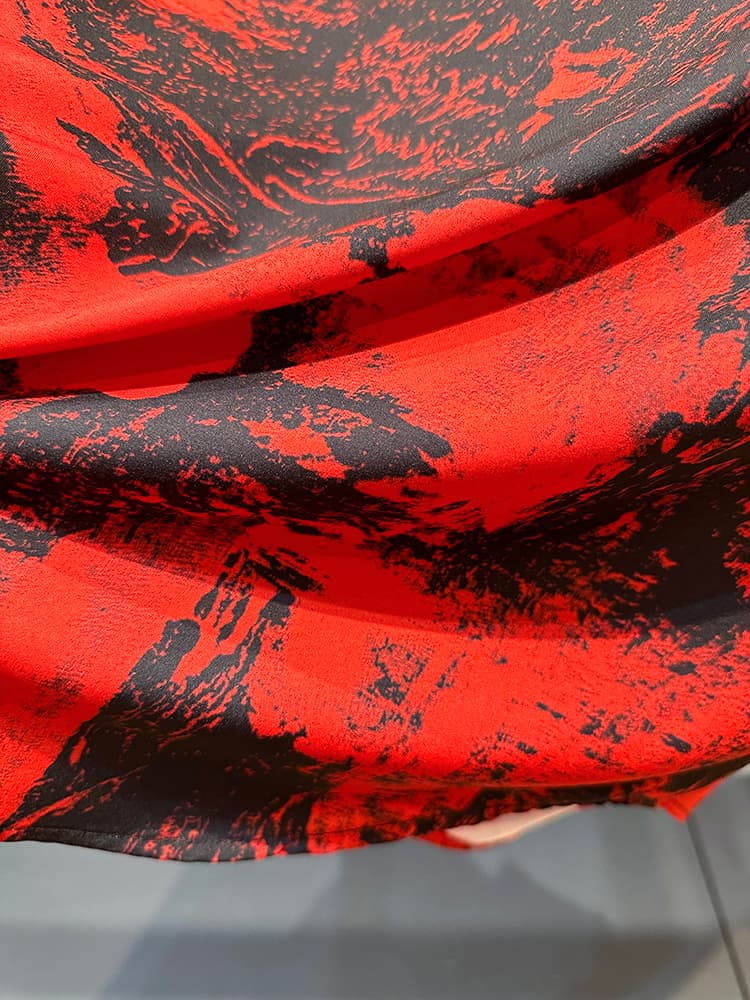 柄シャツ 大理石模様の半袖開襟シャツ