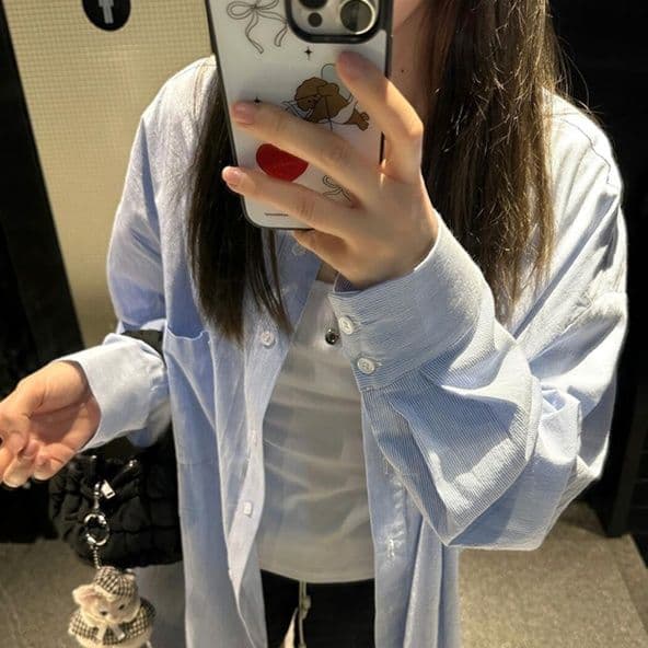 柄シャツ 柄シャツ バックプリント オーバーサイズシャツ